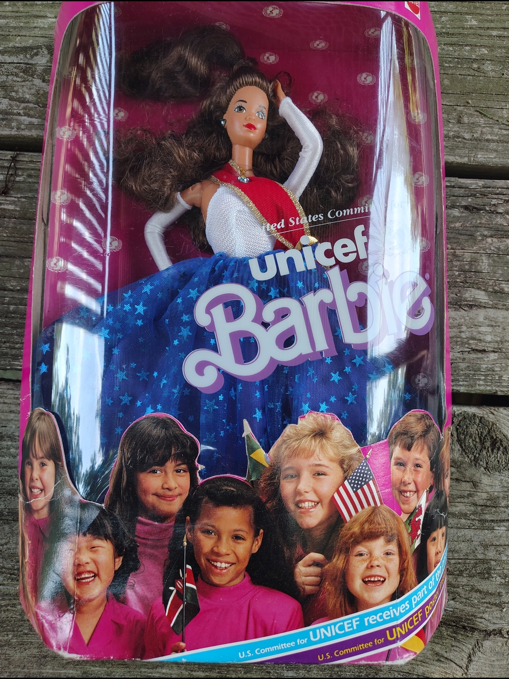 Barbie Doll in Pink, Blue & White Patriotic Gown by Barbie
